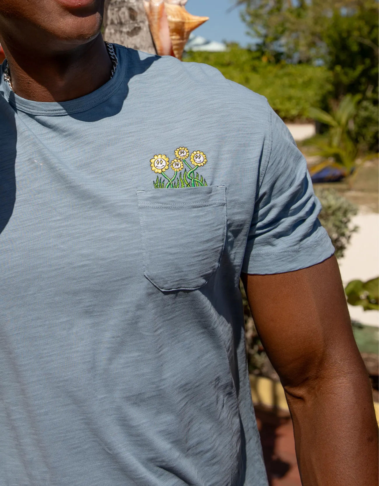 HAPPY DANDES - SLUB PIMA POCKET TEE sold by Baja Llama product image thumbnail 2