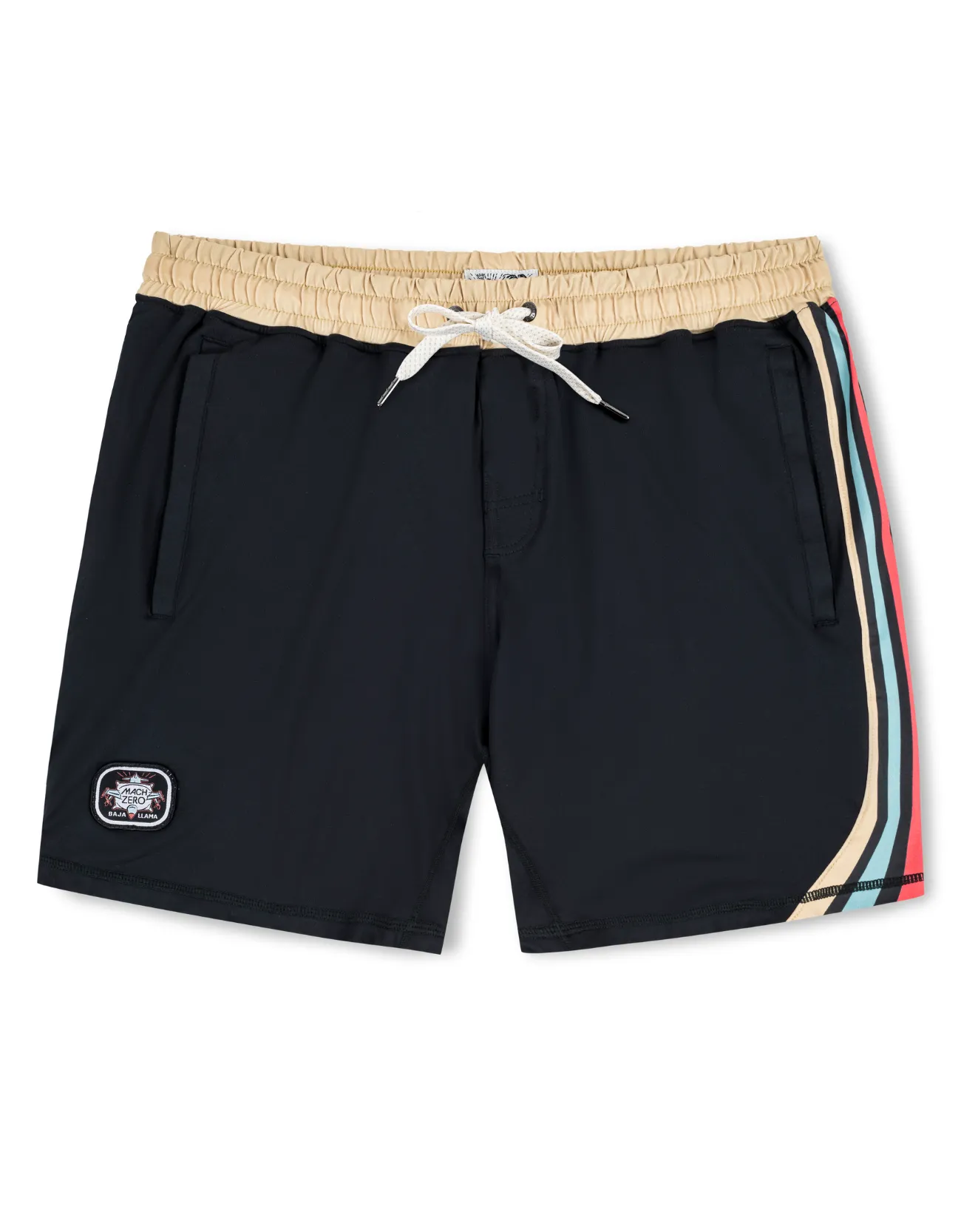 MACH ZERO LOUNGE SHORTS - RETRO BLACK sold by Baja Llama