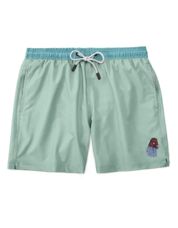 BAJA LLAMA X MT. JOY COLLABORATION - 'BUFFALO' STRETCH SWIMSUIT sold by Baja Llama