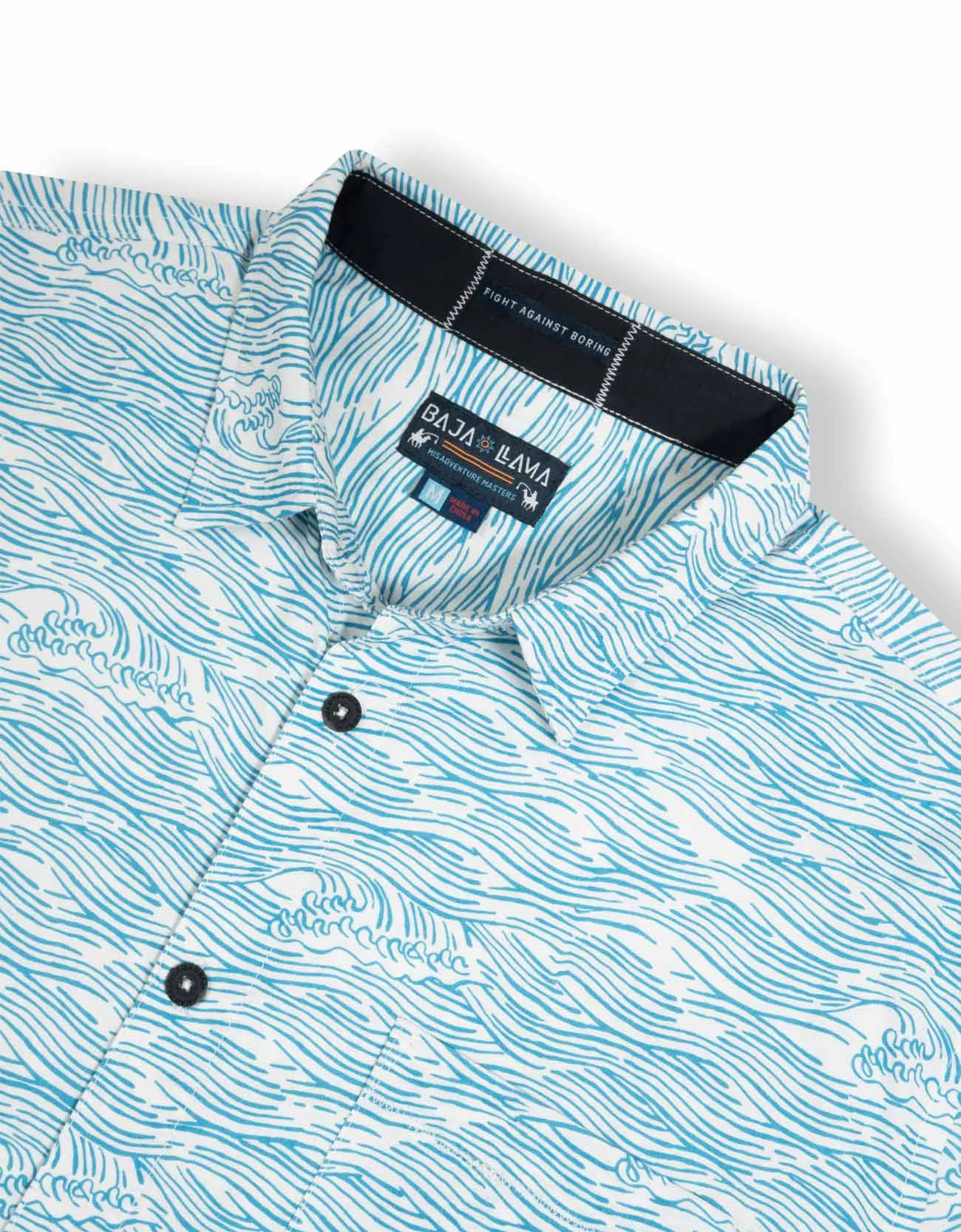 ROLL TIDES - LIGHT BLUE 7-SEAS™ BUTTON UP sold by Baja Llama product image thumbnail 3