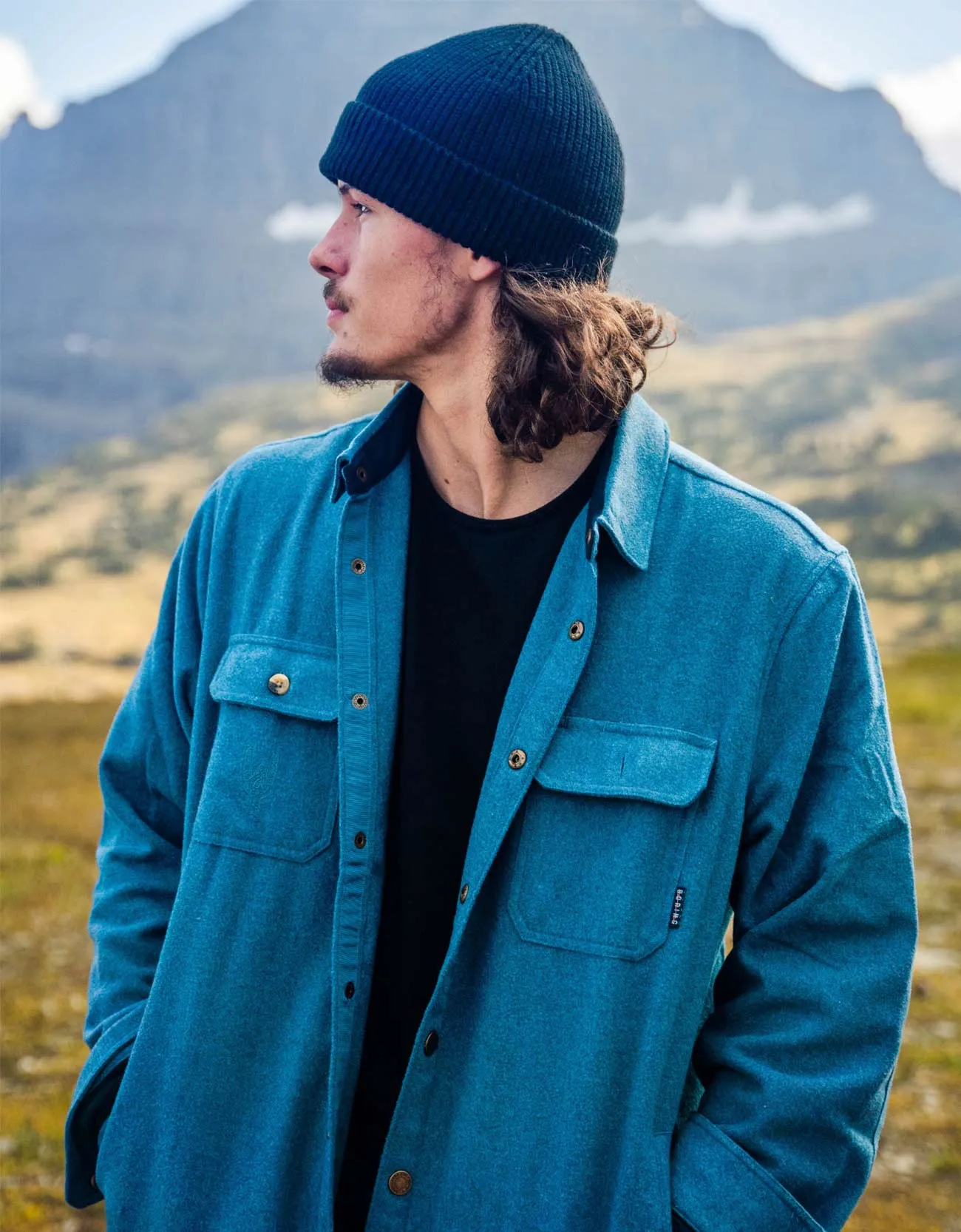 SNAP FRONT FLANNEL JACKET - GULF COAST sold by Baja Llama product image thumbnail 2