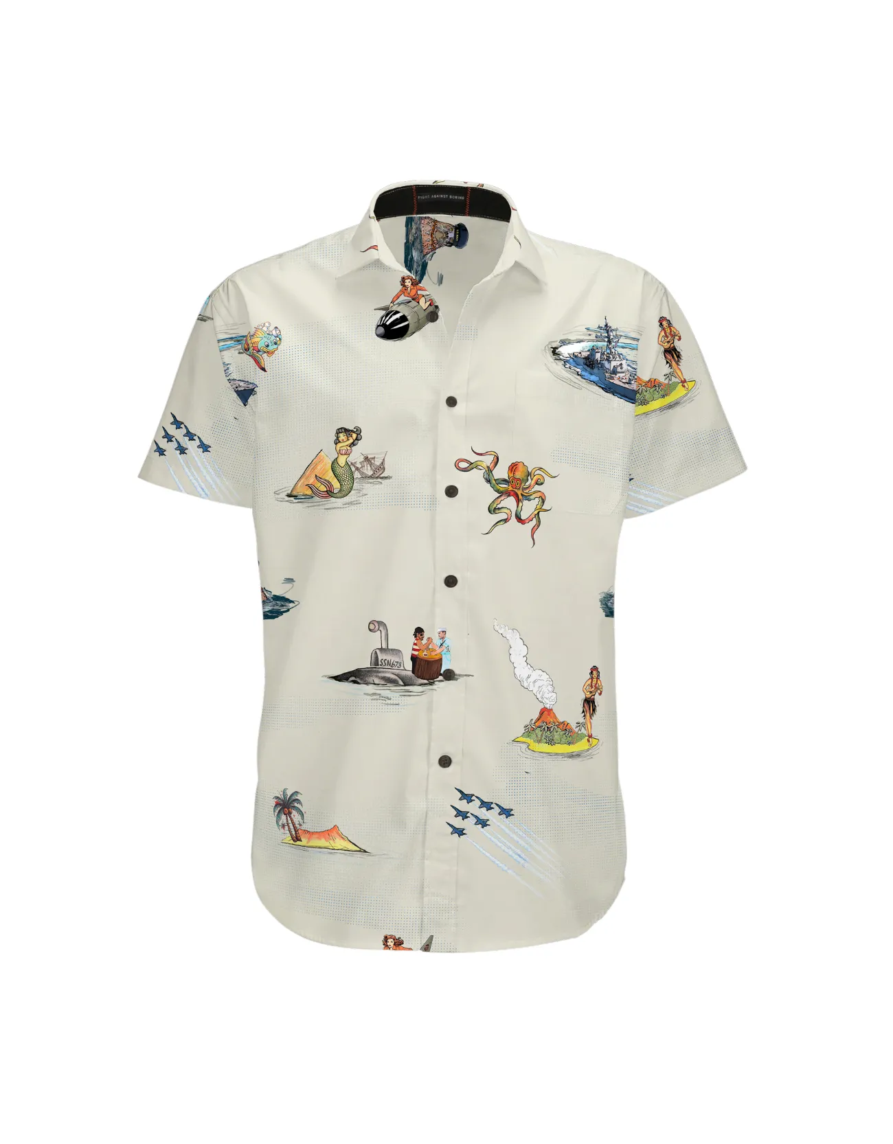 SAILOR STORIES - CREAM VAGABOND™ BUTTON UP sold by Baja Llama