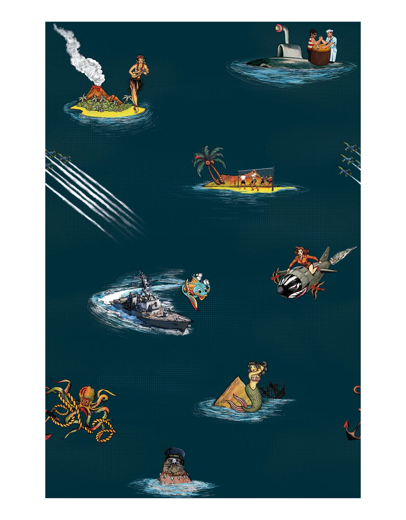 SAILOR STORIES - NAVY VAGABOND™ BUTTON UP sold by Baja Llama product image thumbnail 2