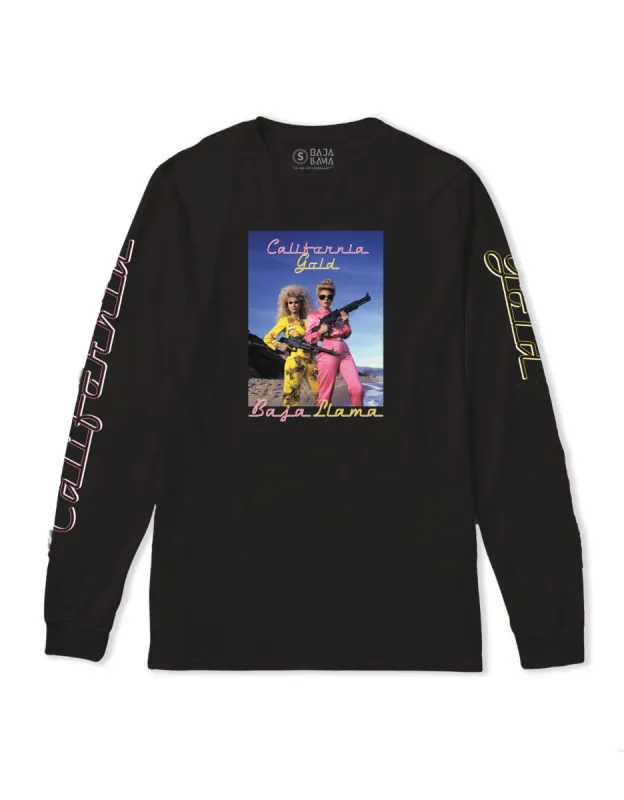 CALIFORNIA GOLD - LONG SLEEVE PRIMO GRAPHIC TEE sold by Baja Llama