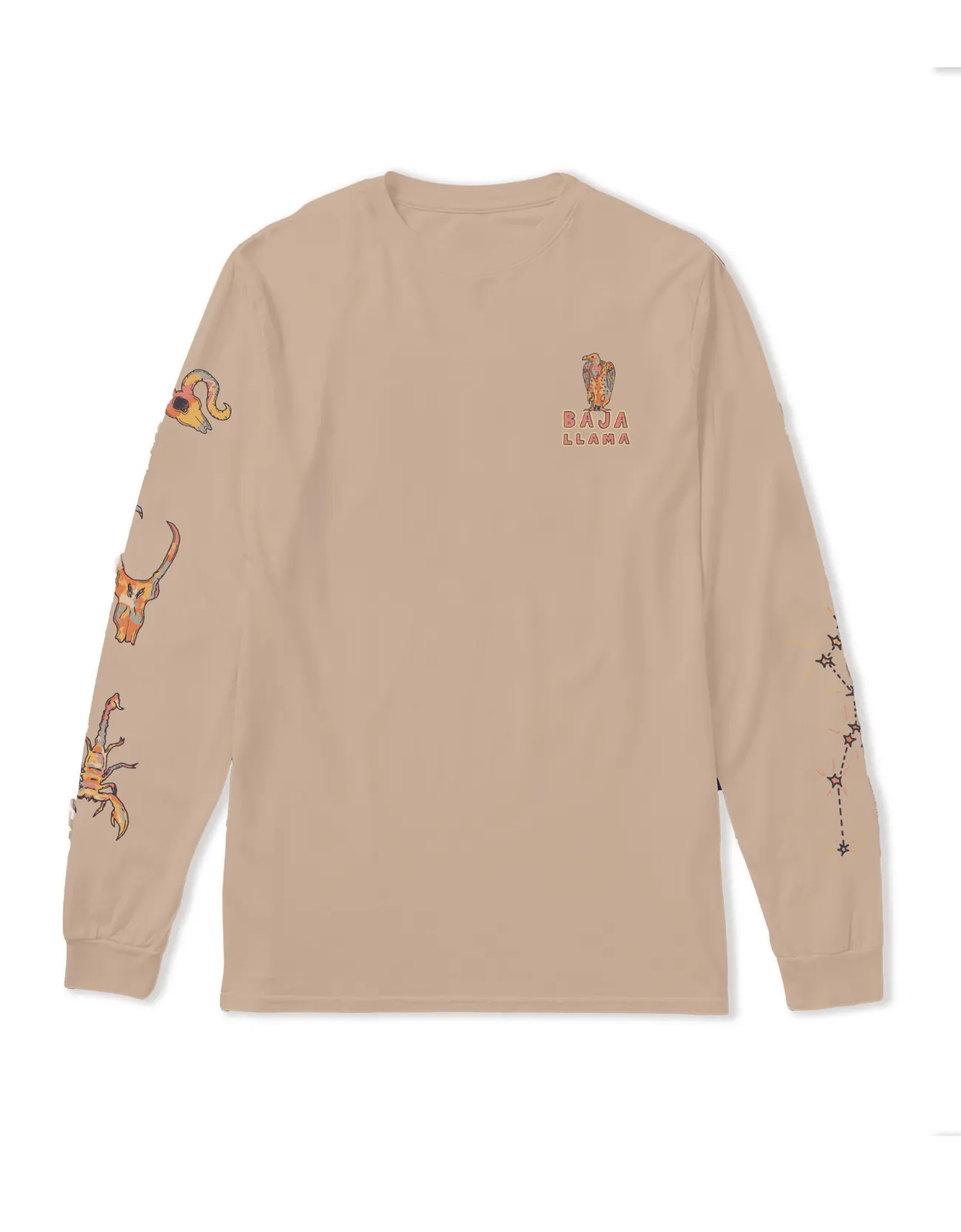 DANGEROUS DESERT - LONG SLEEVE PRIMO GRAPHIC TEE sold by Baja Llama