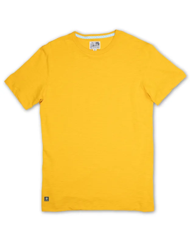 SOLID MUSTARD - SLUB PIMA TEE sold by Baja Llama