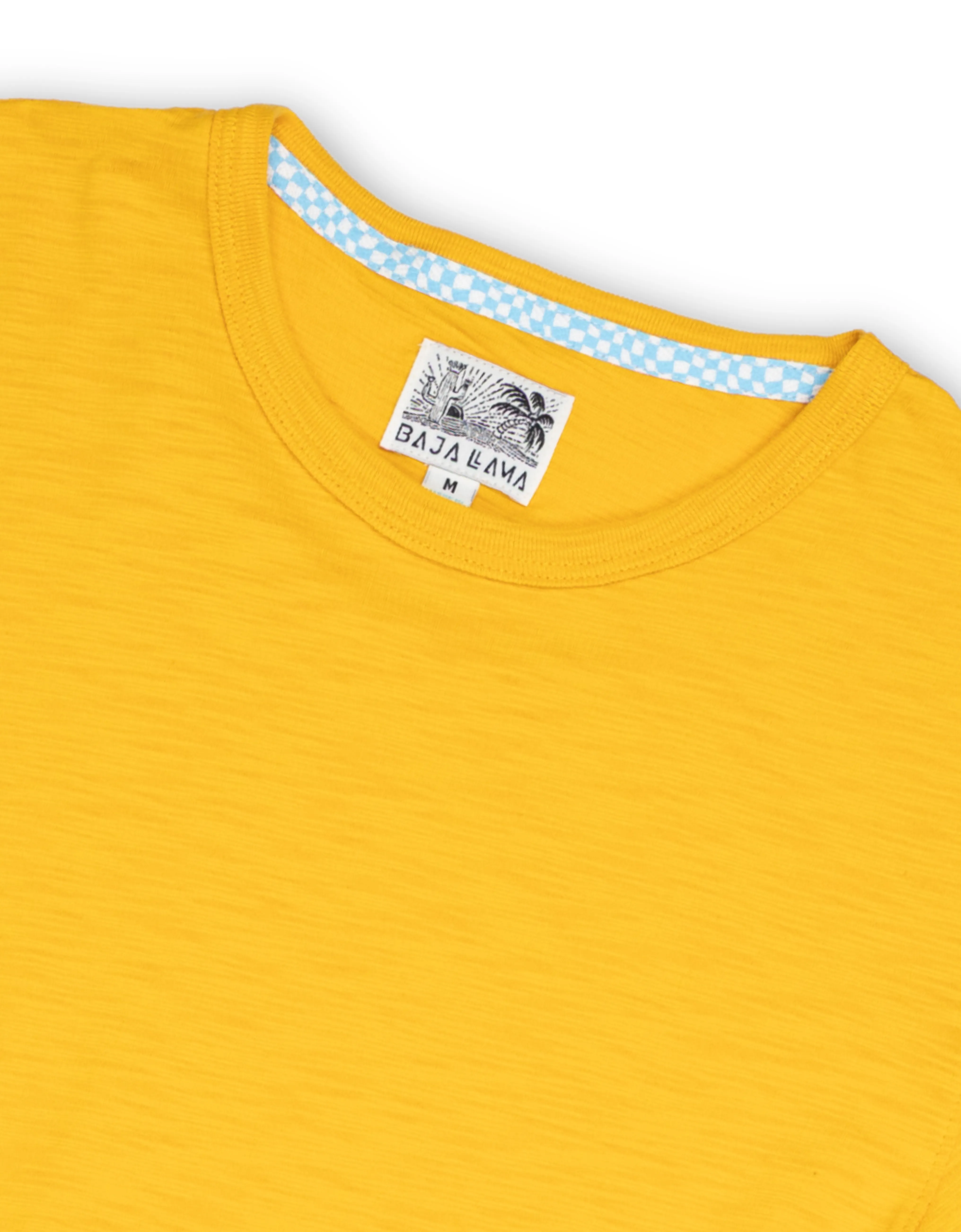 SOLID MUSTARD - SLUB PIMA TEE sold by Baja Llama product image thumbnail 3