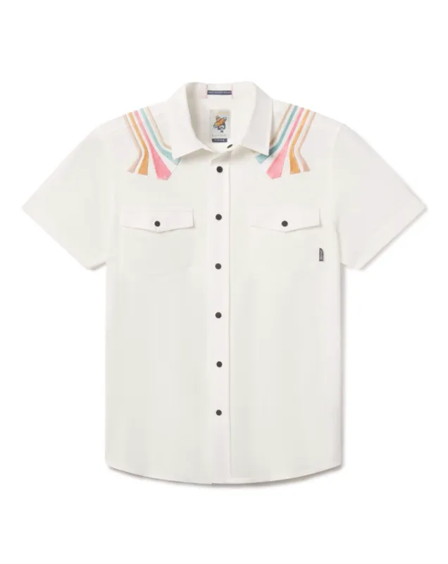 RETRO RAYS CREAM - DISSIDENT WESTERN FRONT SNAP BUTTON UP sold by Baja Llama