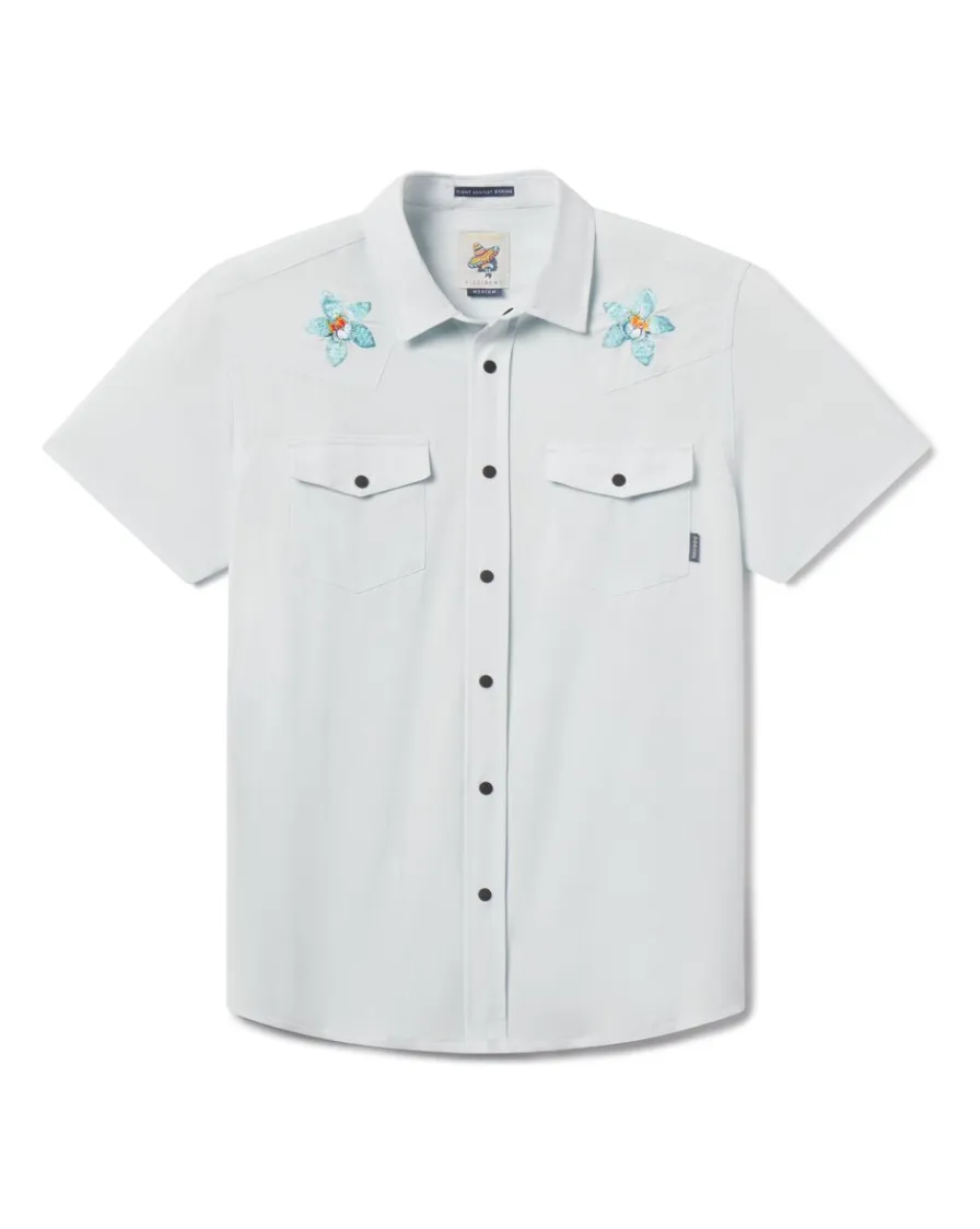 FLORAL PROJECT - DISSIDENT WESTERN FRONT SNAP BUTTON UP sold by Baja Llama