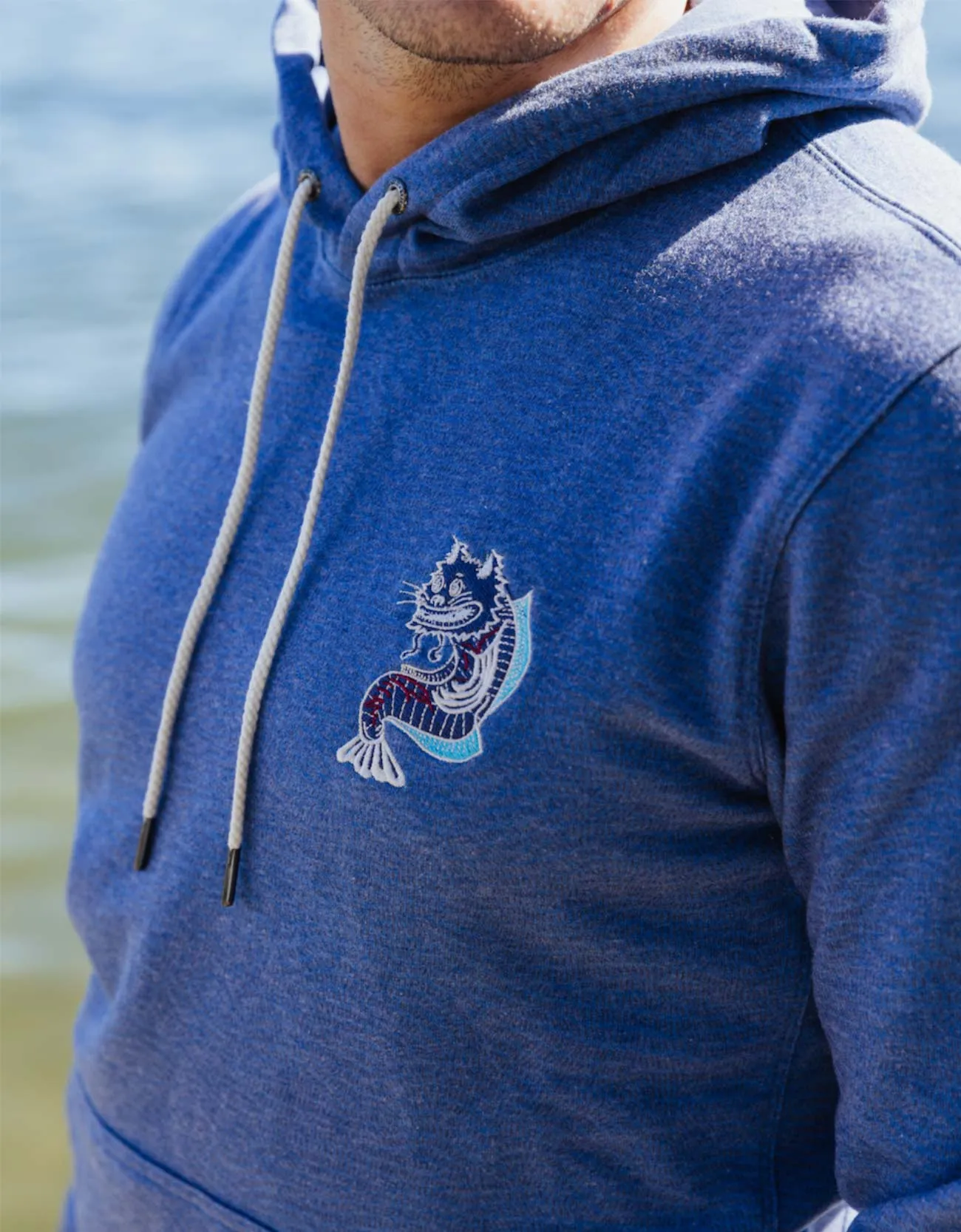 CATFISHED ORGANIC COTTON HOODIE - BLUE sold by Baja Llama product image thumbnail 5