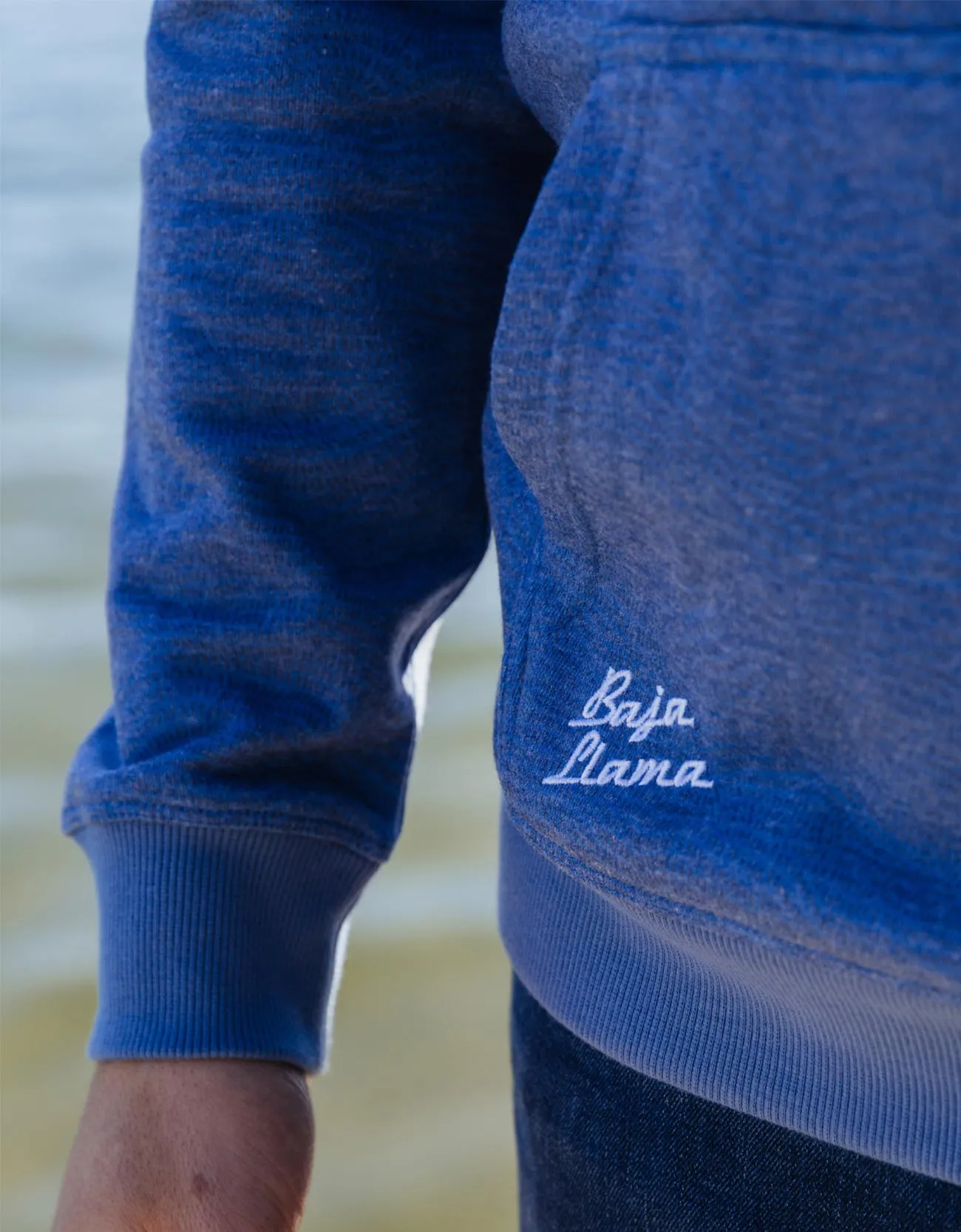 CATFISHED ORGANIC COTTON HOODIE - BLUE sold by Baja Llama product image thumbnail 3
