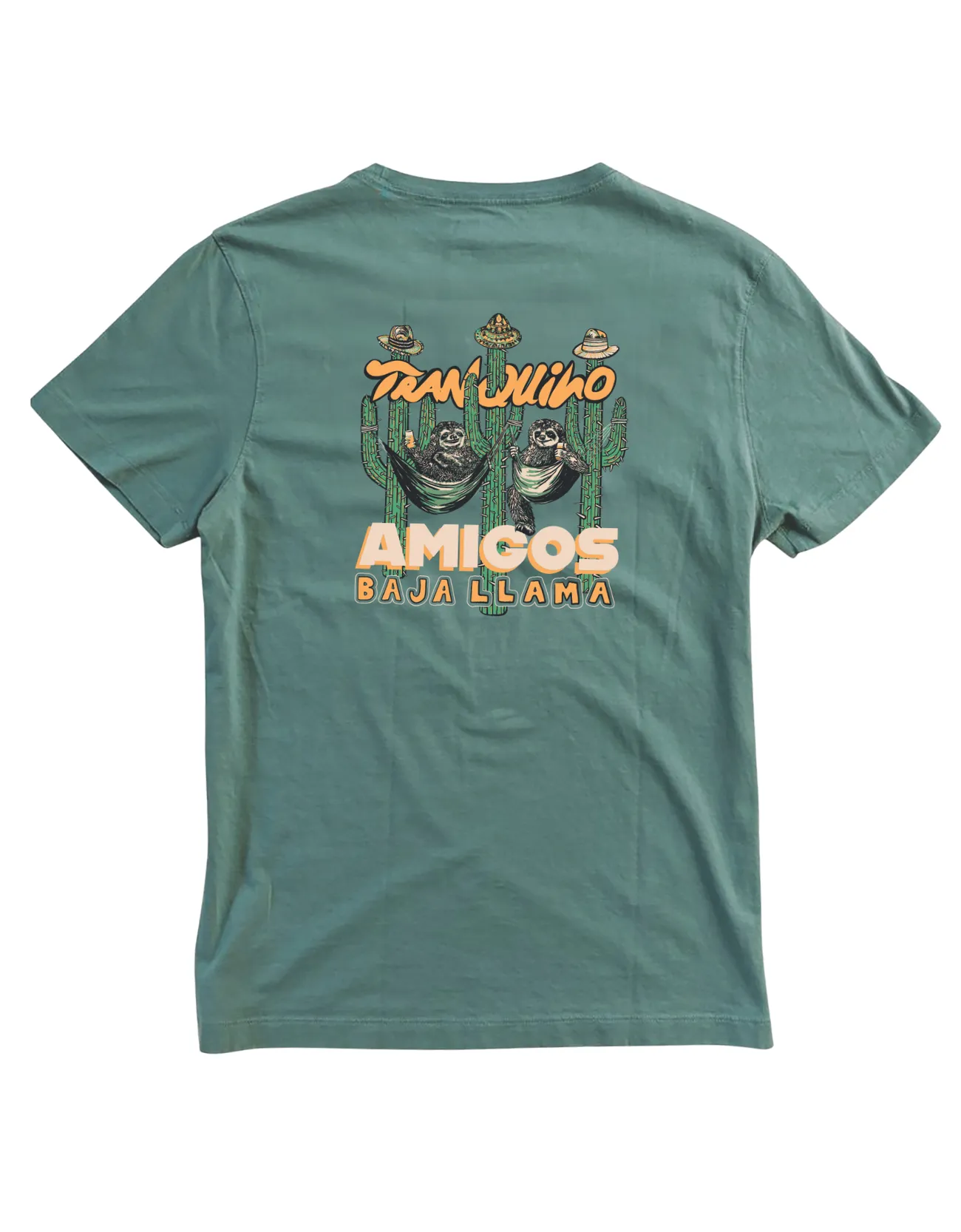 TRANQUILO AMIGOS - GREEN PRIMO FINAL SALE GRAPHIC TEE sold by Baja Llama