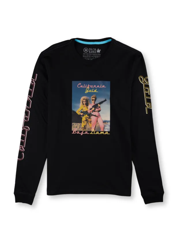 CALIFORNIA GOLD - LONG SLEEVE PRIMO FINAL SALE GRAPHIC TEE sold by Baja Llama