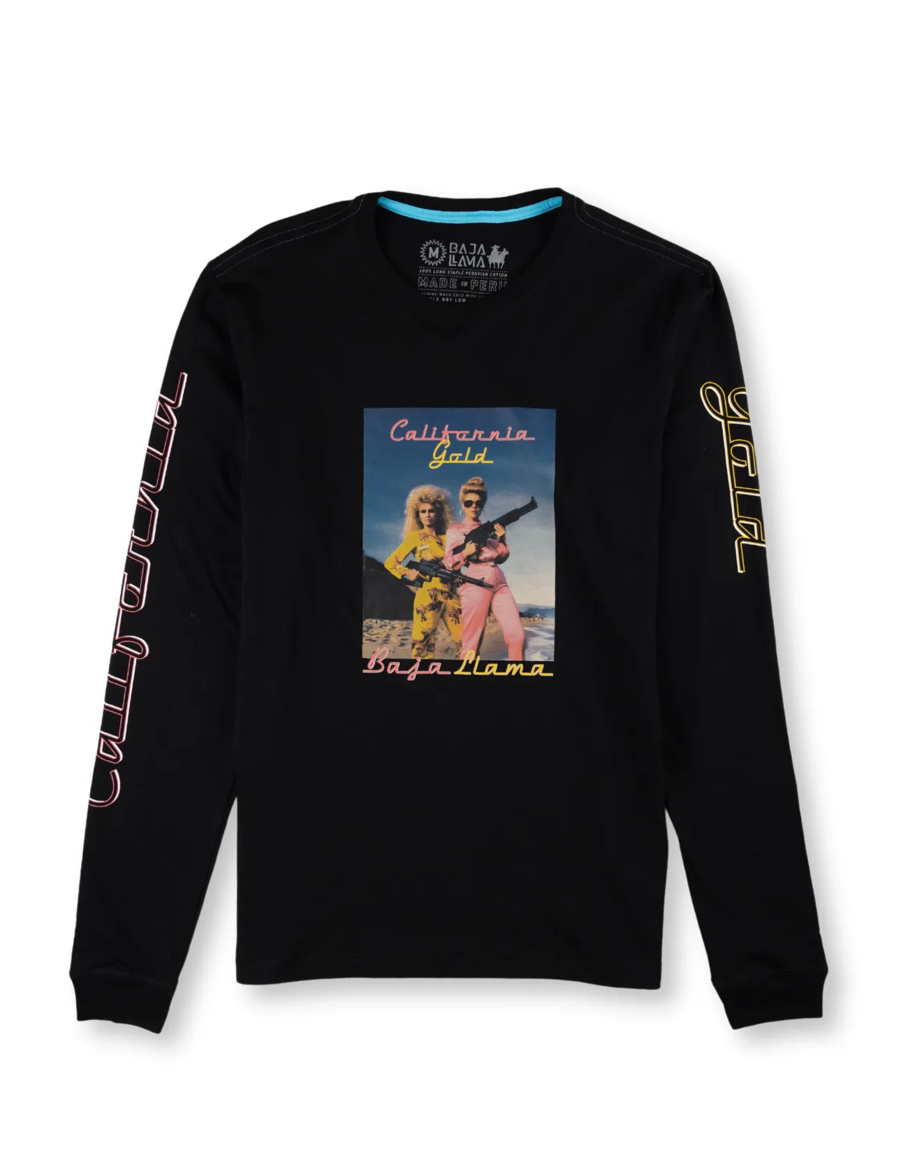 CALIFORNIA GOLD - LONG SLEEVE PRIMO FINAL SALE GRAPHIC TEE sold by Baja Llama