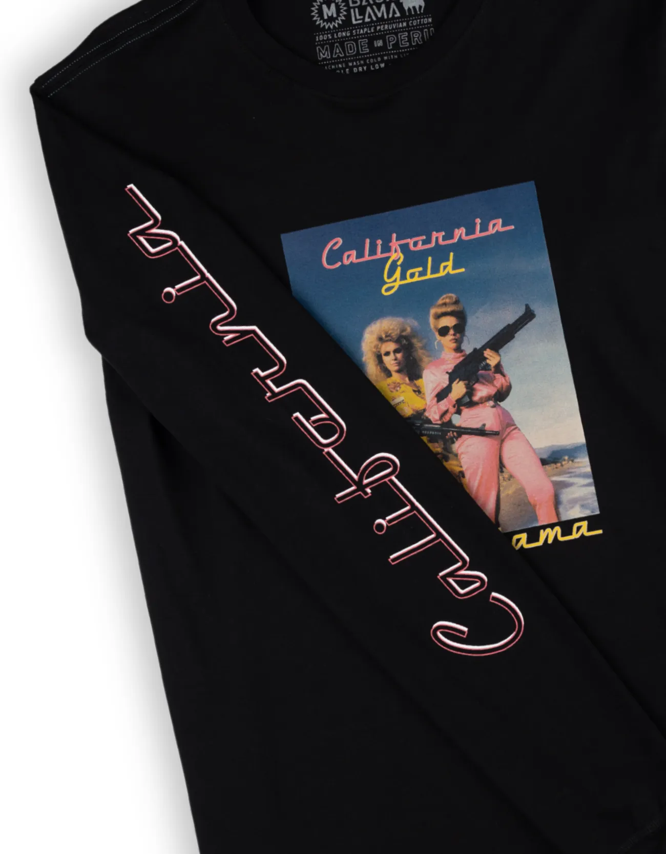 CALIFORNIA GOLD - LONG SLEEVE PRIMO FINAL SALE GRAPHIC TEE sold by Baja Llama product image thumbnail 4