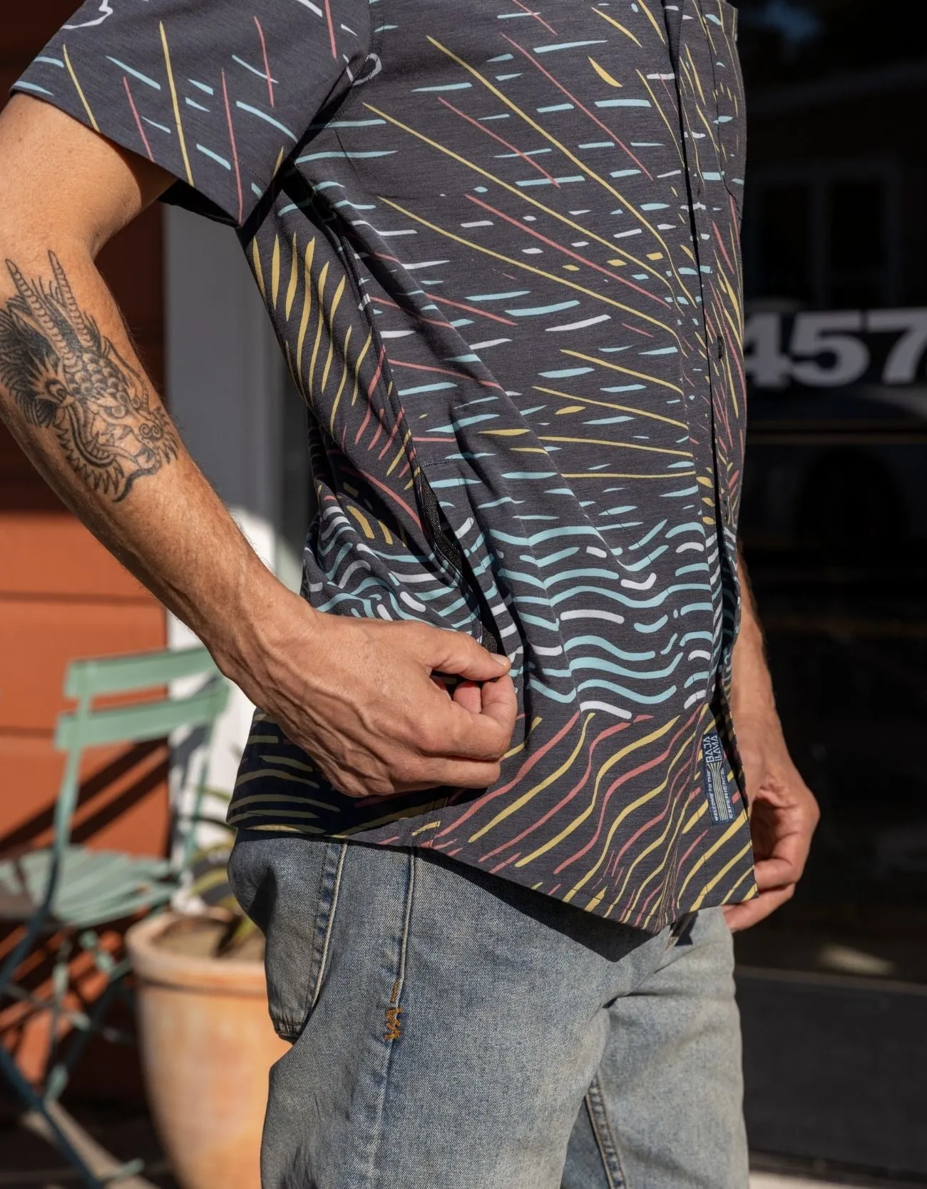 SUNBURST BLACK - VAGABOND™ FINAL SALE BUTTON UP sold by Baja Llama product image thumbnail 4