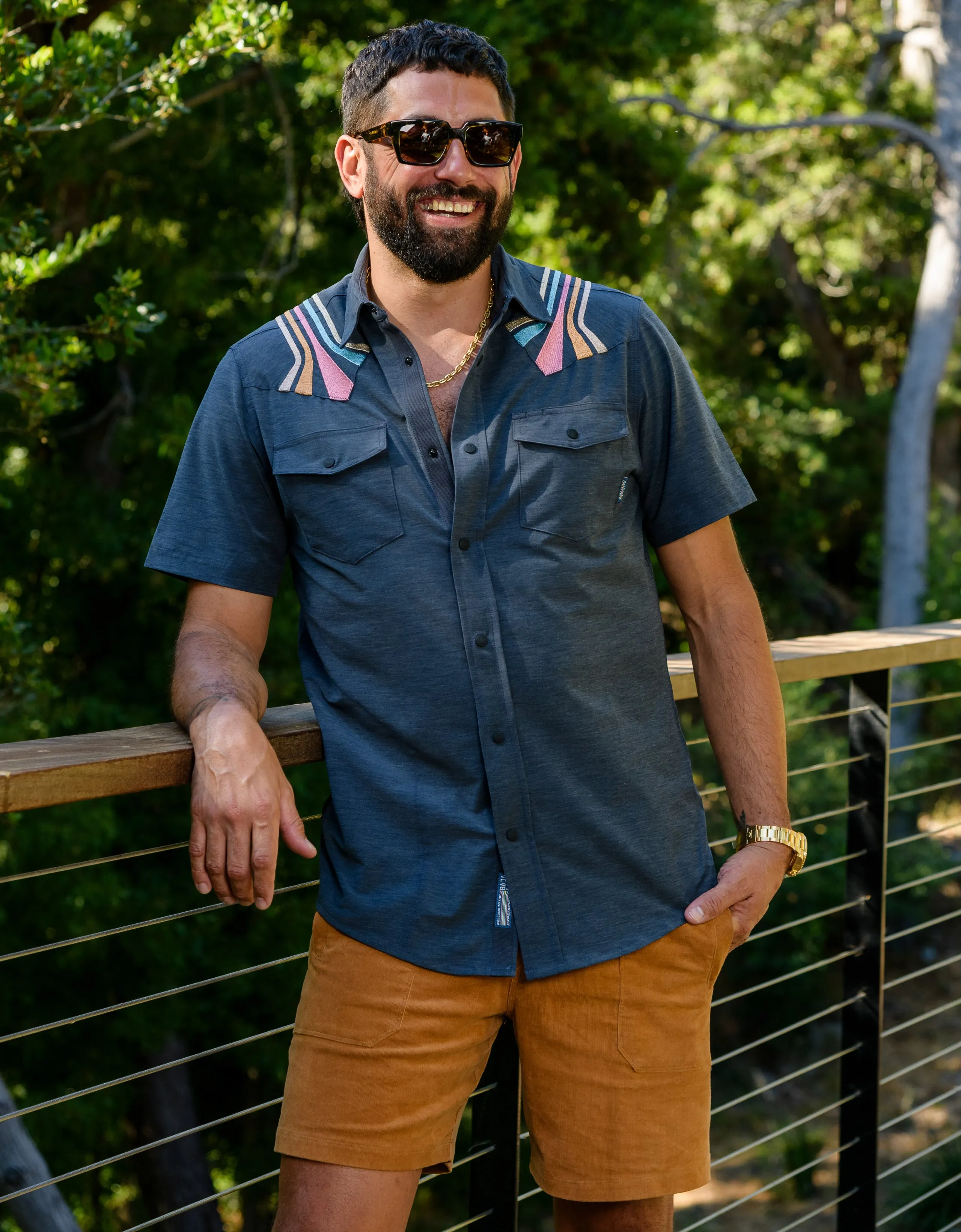 ARROYO 7" INSEAM STRETCH CORDUROY WALKSHORTS - FINAL SALE CLAY sold by Baja Llama product image thumbnail 4