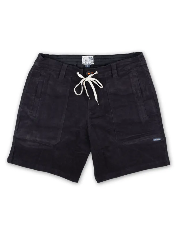 ARROYO 7" INSEAM STRETCH CORDUROY WALKSHORTS - FINAL SALE CHARCOAL sold by Baja Llama