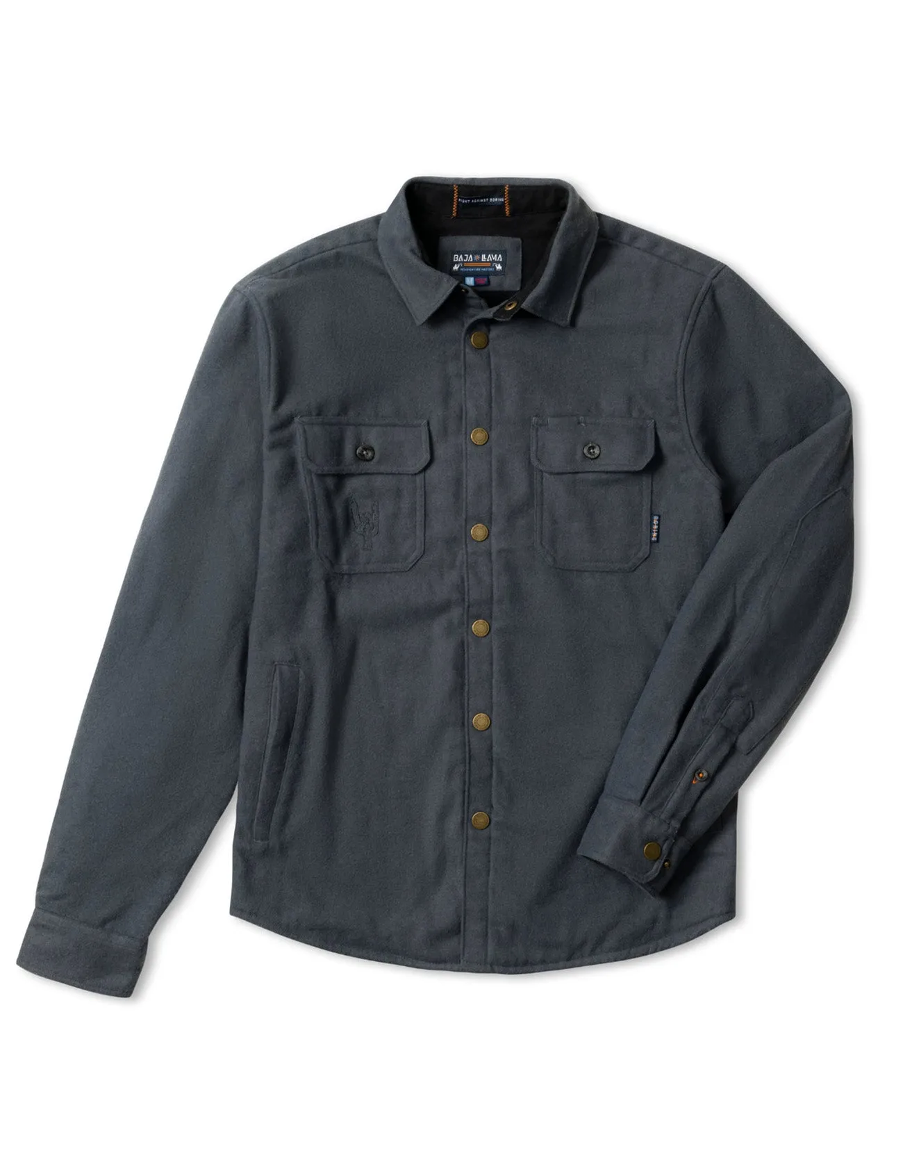 SNAP FRONT FLANNEL JACKET - POPPY sold by Baja Llama