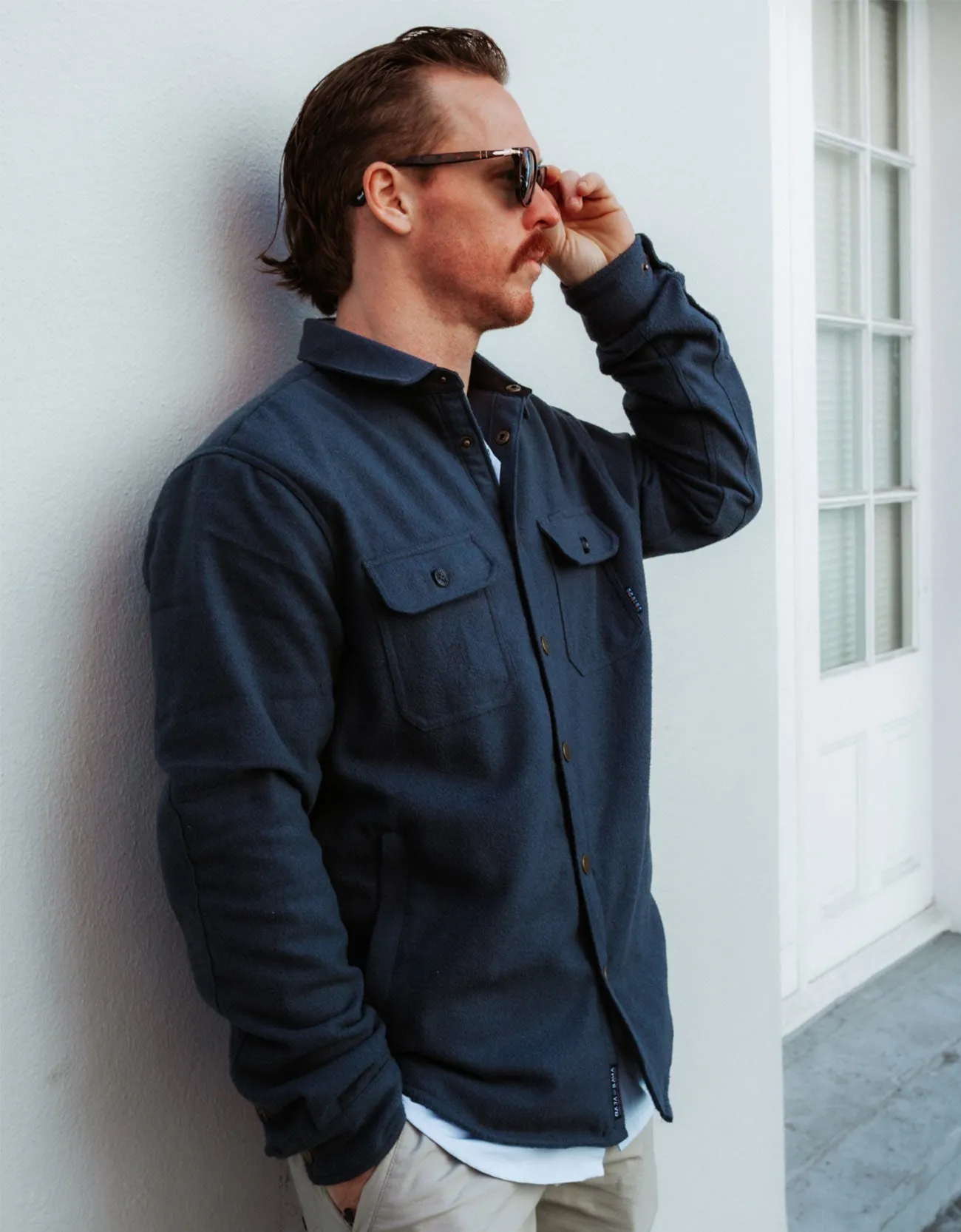 SNAP FRONT FLANNEL JACKET - POPPY sold by Baja Llama product image thumbnail 5