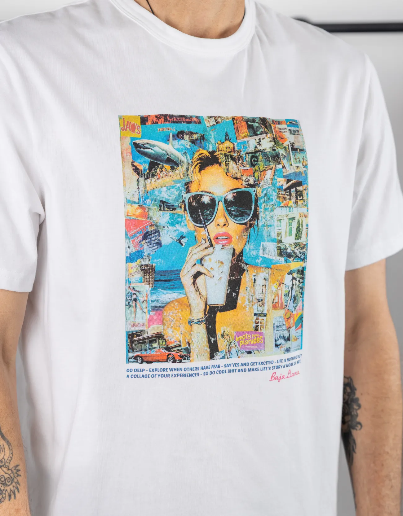 COLLAGE OF LIFE - PRIMO S.E. HEAVY TEE sold by Baja Llama product image thumbnail 3