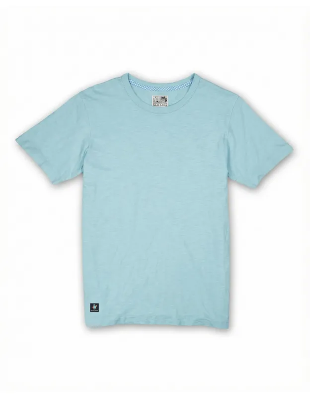 SOLID PORCELAIN BLUE - PIMA SLUB TEE made by Baja Llama