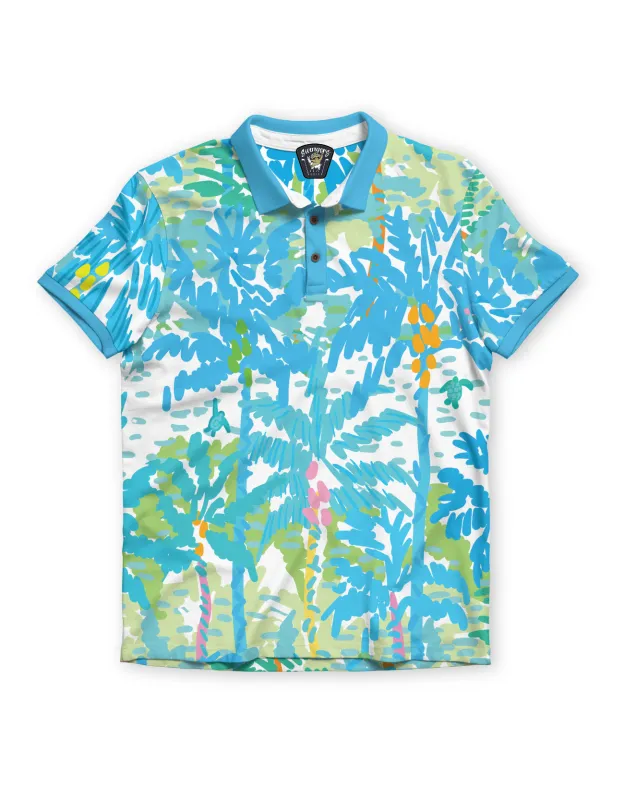 PASTEL PARADISE -  SWINGERS PERFORMANCE POLO sold by Baja Llama