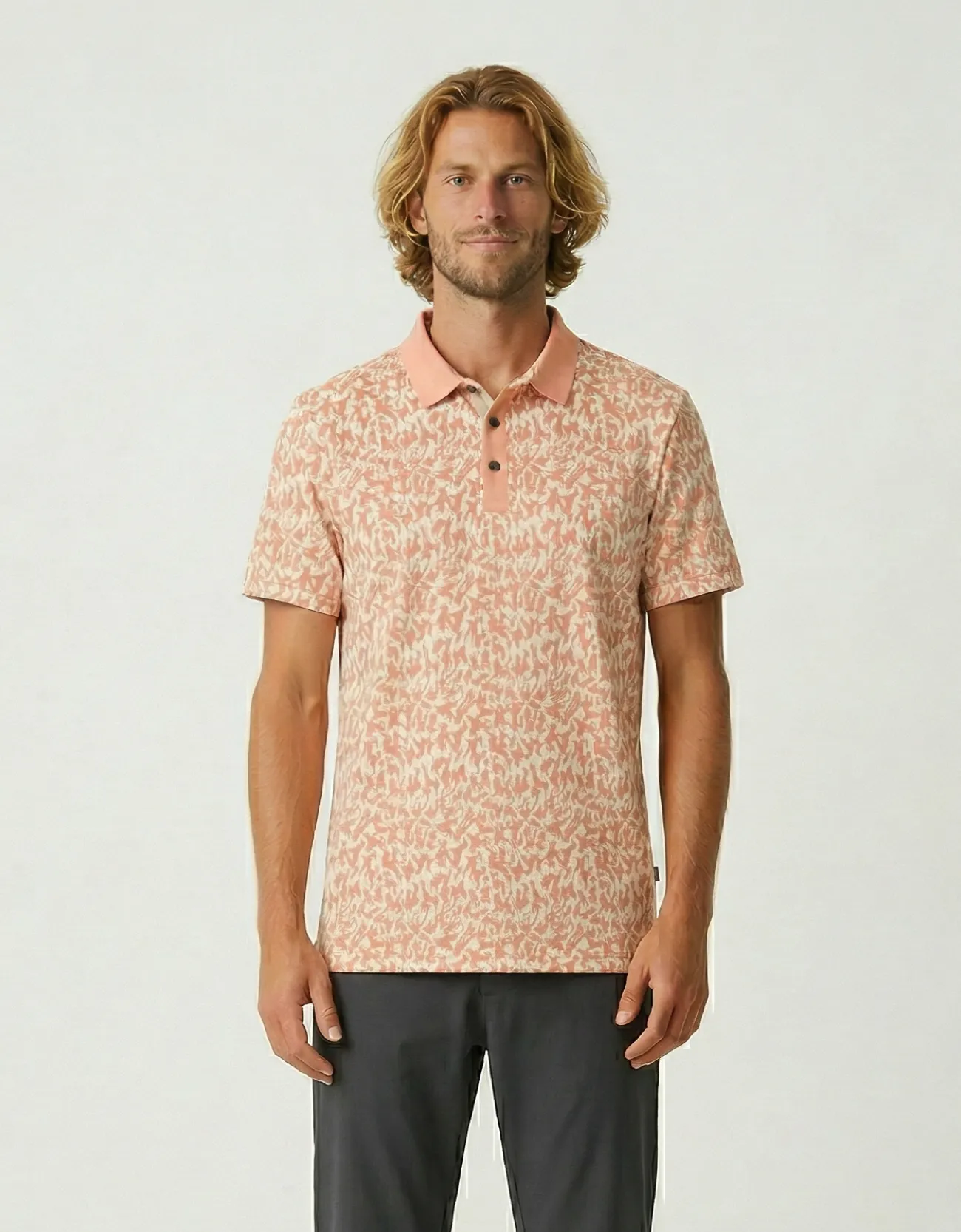 A SWARM OF ERRATIC ANIMALS - ORANGE CLAY SWINGERS PERFORMANCE POLO sold by Baja Llama product image thumbnail 2