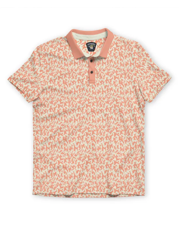 A SWARM OF ERRATIC ANIMALS - ORANGE CLAY SWINGERS PERFORMANCE POLO sold by Baja Llama