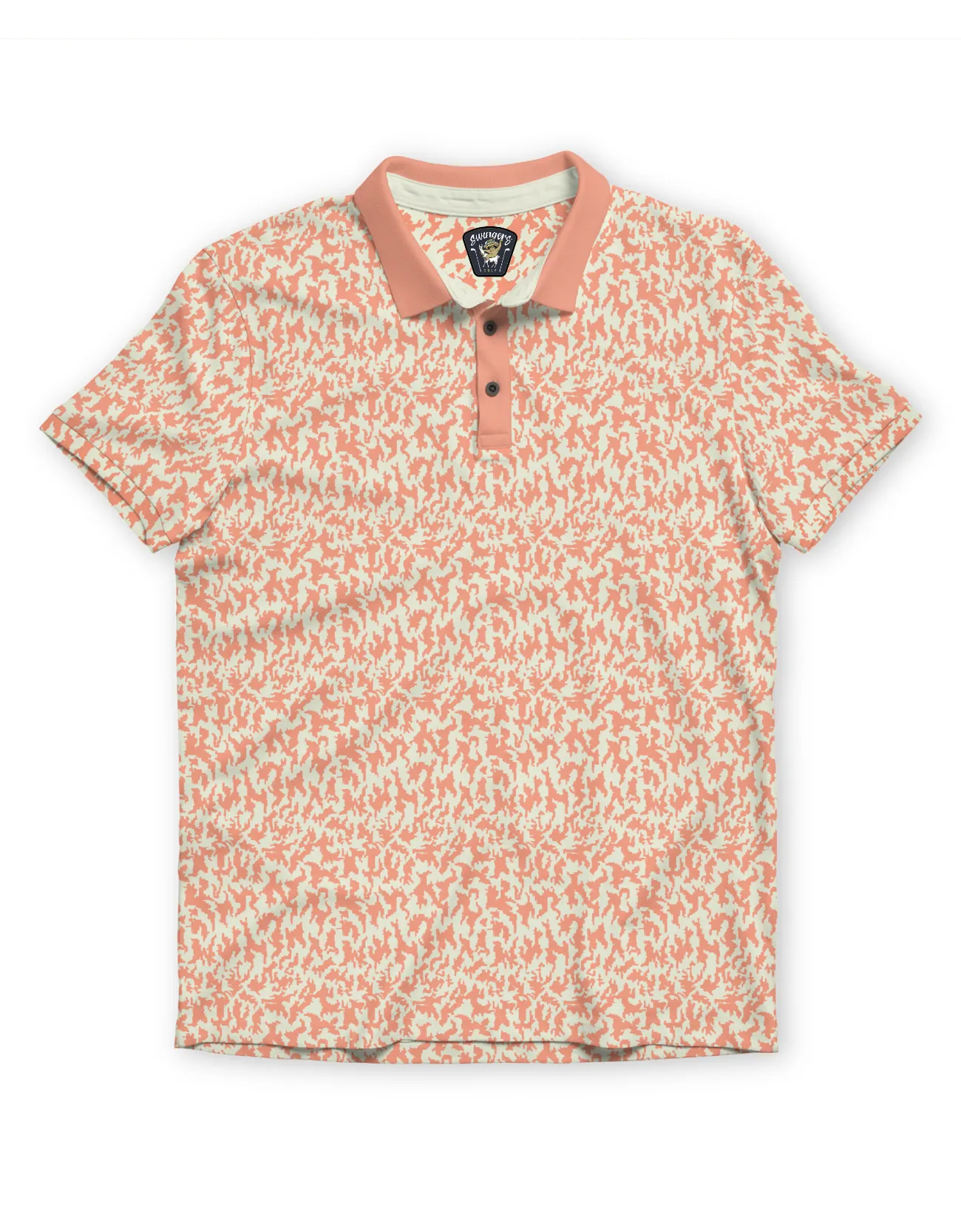 A SWARM OF ERRATIC ANIMALS - ORANGE CLAY SWINGERS PERFORMANCE POLO sold by Baja Llama