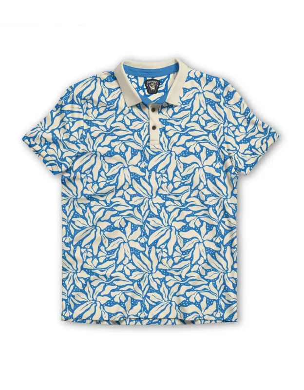 LEAF ME BLUE - SWINGERS PERFORMANCE POLO sold by Baja Llama