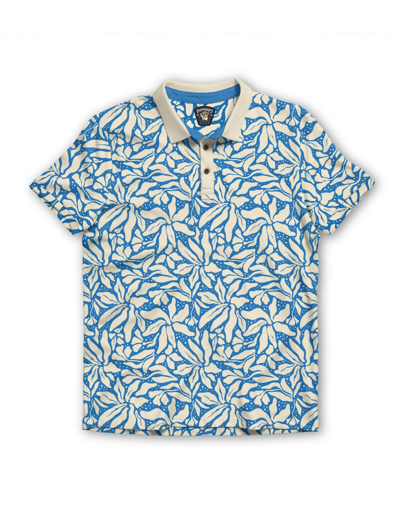 LEAF ME BLUE - SWINGERS PERFORMANCE POLO sold by Baja Llama