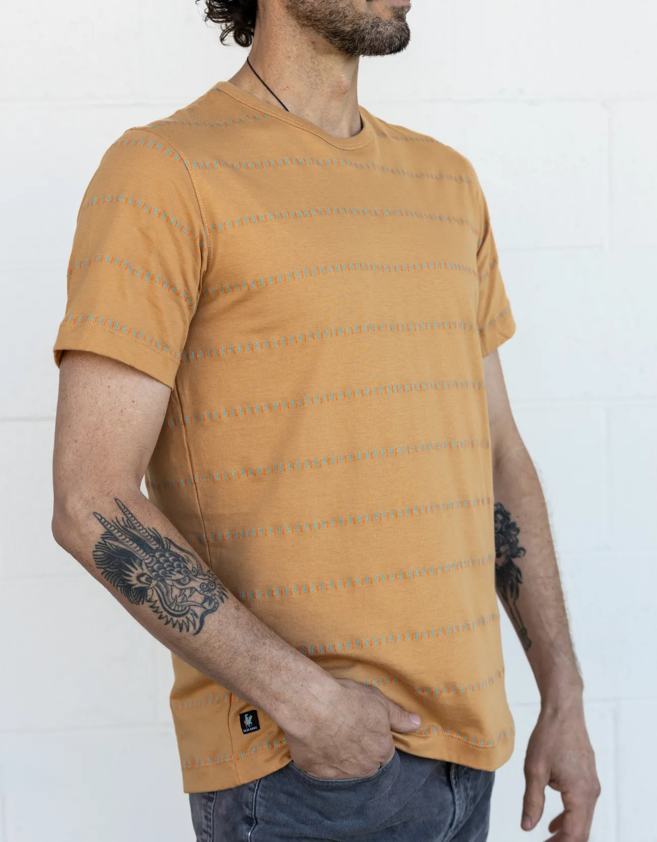 DEEP EARTH - ONASSIS JACQUARD TEE sold by Baja Llama product image thumbnail 4