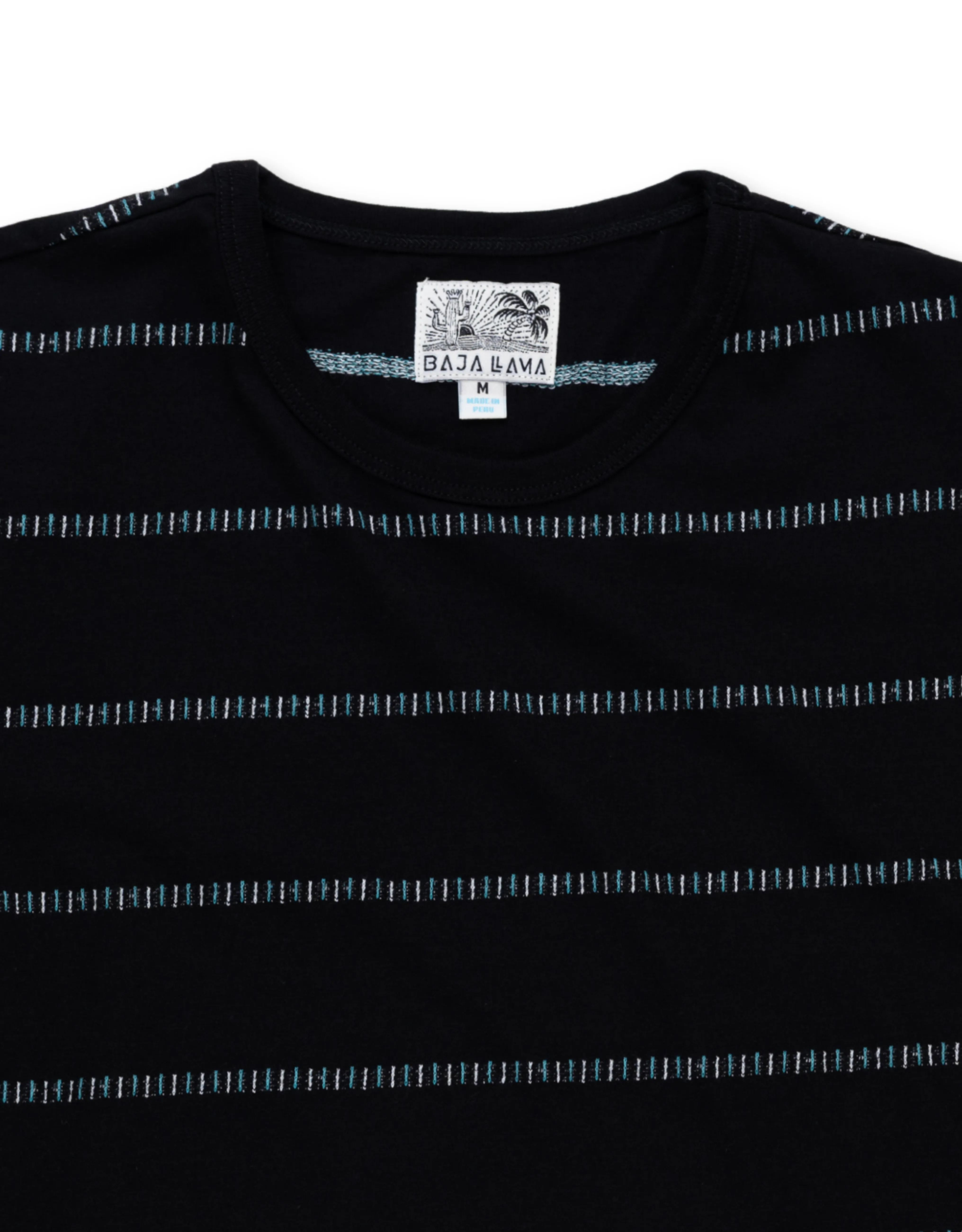 BLACK - ONASSIS JACQUARD TEE sold by Baja Llama product image thumbnail 3