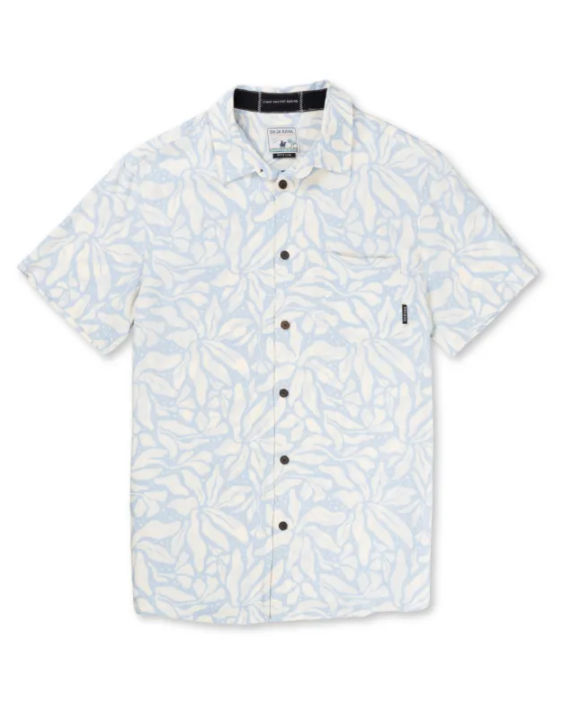 LEAF ME BLUE - NIGHTHAWK™ RELAXED FIT BUTTON UP made by Baja Llama