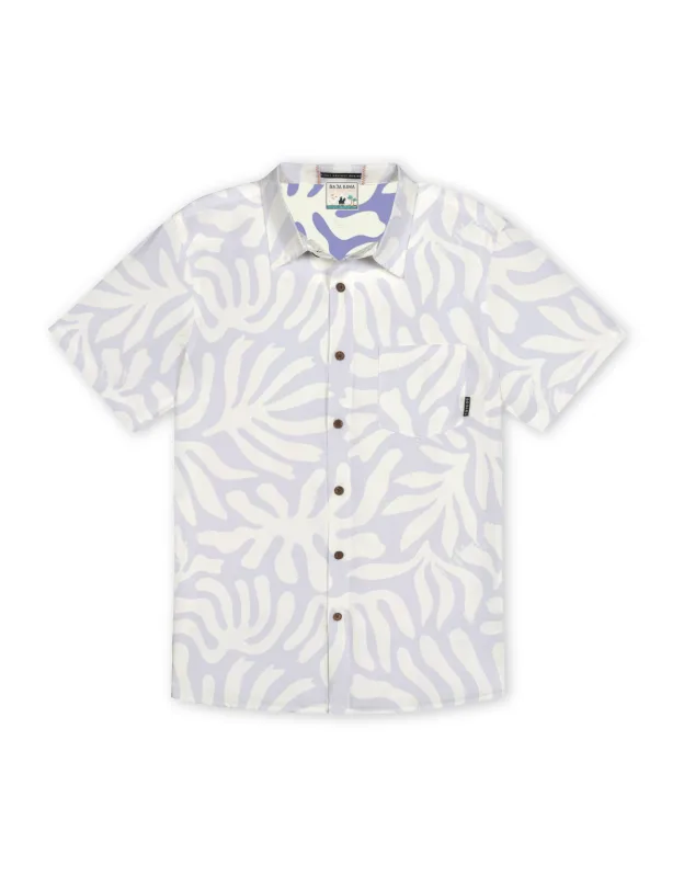 PURPLE LEAFS - VAGABOND™ BUTTON UP made by Baja Llama