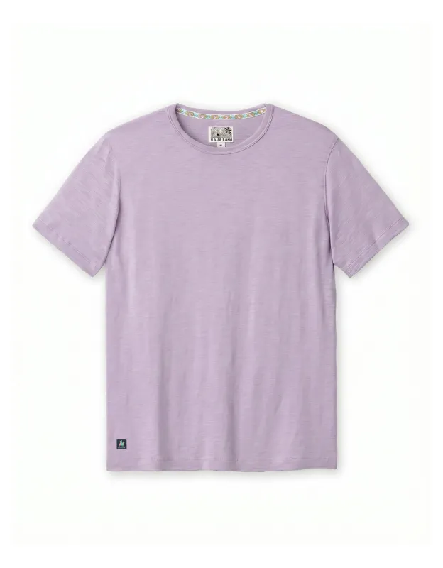 SOLID PURPLE RAIN - PIMA SLUB TEE made by Baja Llama