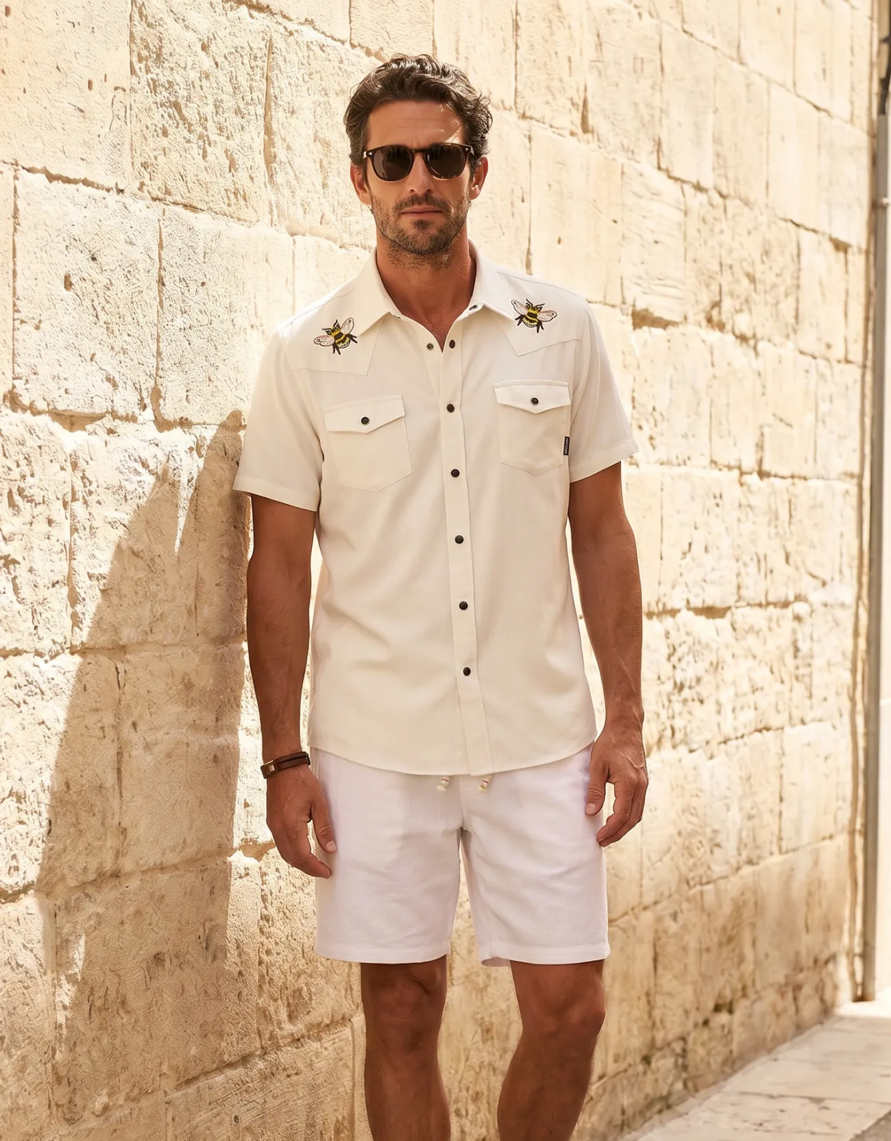 BEE A LEGEND - DISSIDENT WESTERN FRONT SNAP BUTTON UP sold by Baja Llama product image thumbnail 2