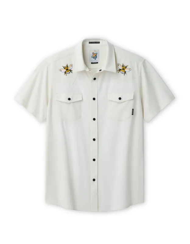BEE A LEGEND - DISSIDENT WESTERN FRONT SNAP BUTTON UP made by Baja Llama