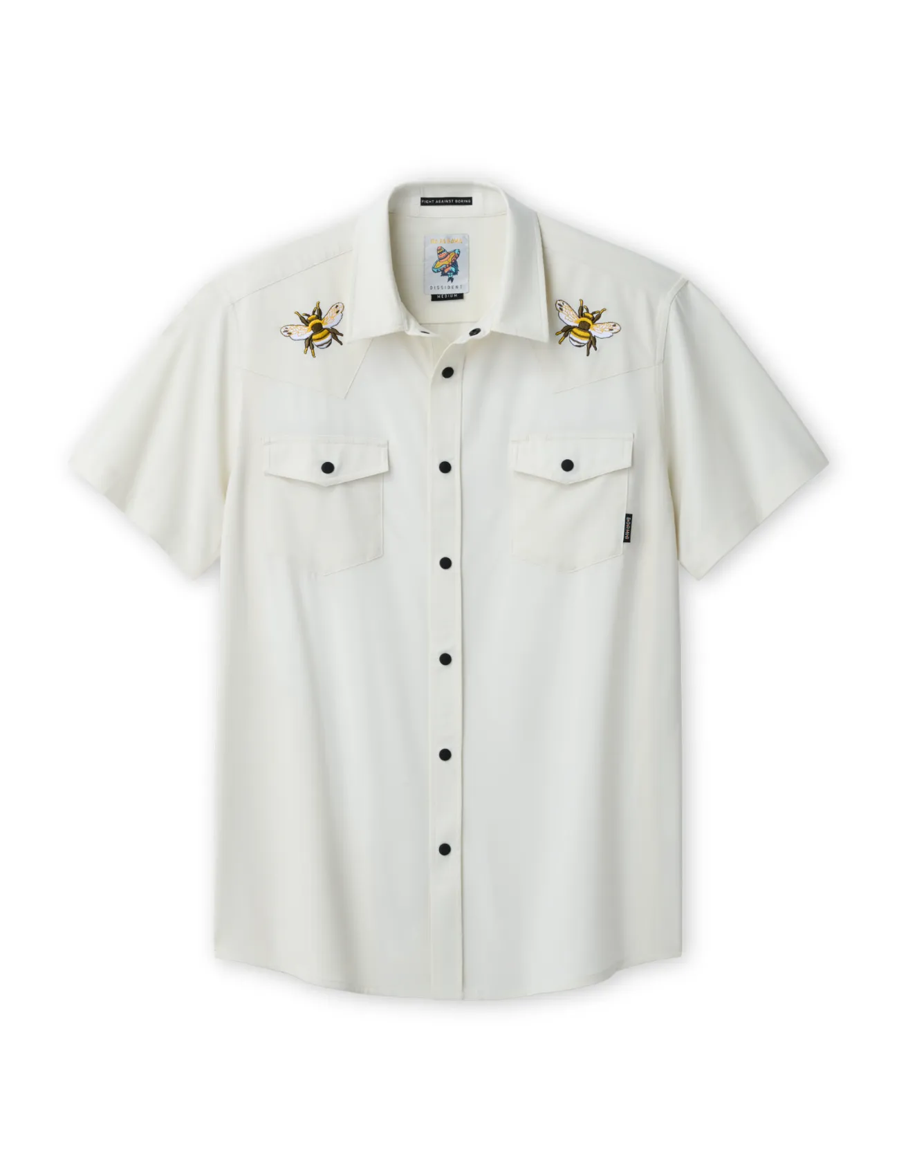 BEE A LEGEND - DISSIDENT WESTERN FRONT SNAP BUTTON UP sold by Baja Llama