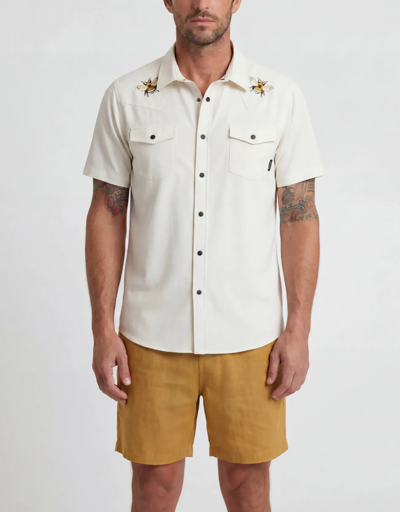 BEE A LEGEND - DISSIDENT WESTERN FRONT SNAP BUTTON UP sold by Baja Llama product image thumbnail 4