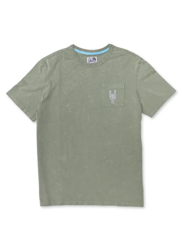 GREATFUL DYED - ROCK ON CYPRESS GREEN HEAVY TEE made by Baja Llama