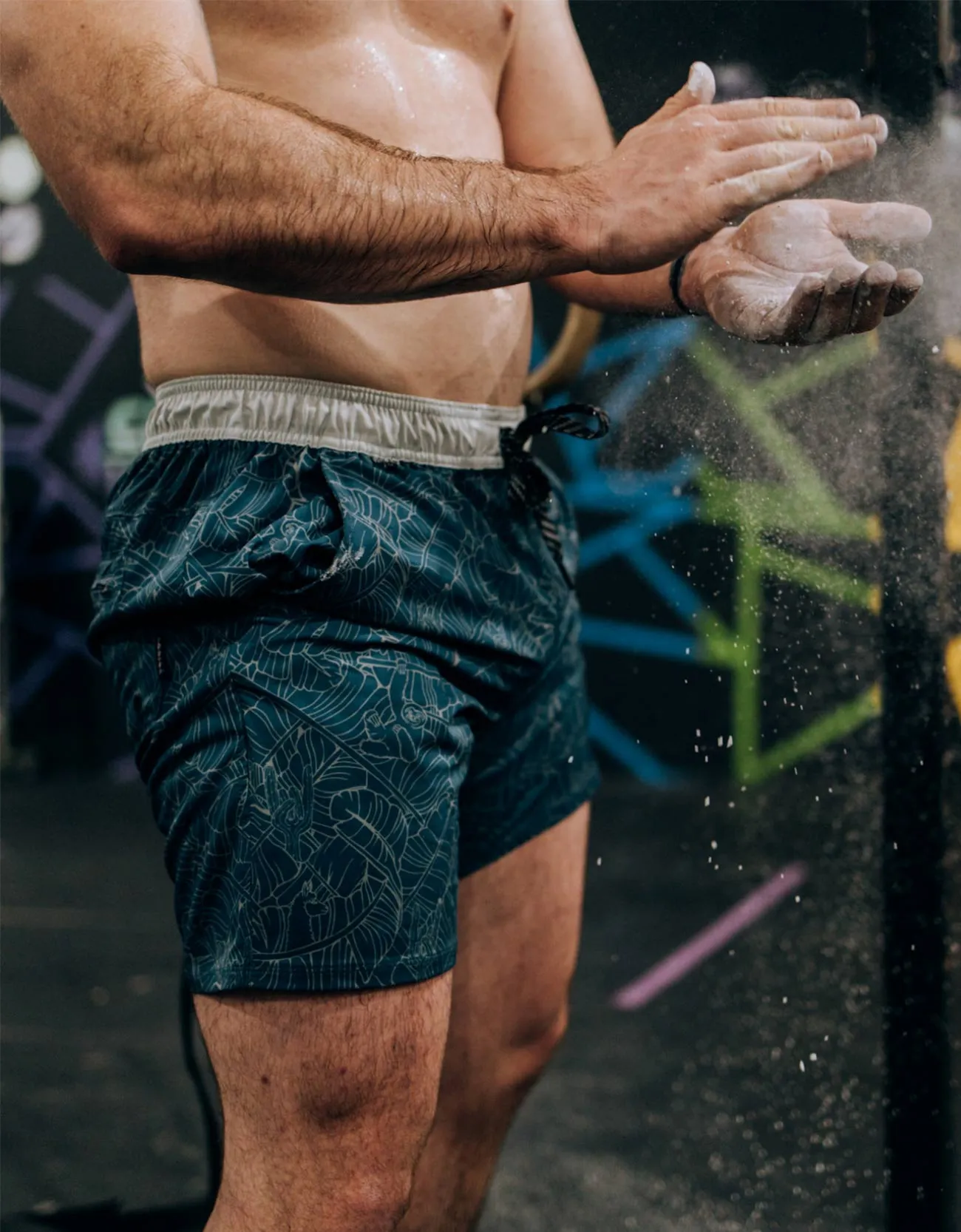 RELAXPLORATIONS - FRIENDS IN HIDING ATHLEISURE SHORTS sold by Baja Llama product image thumbnail 2