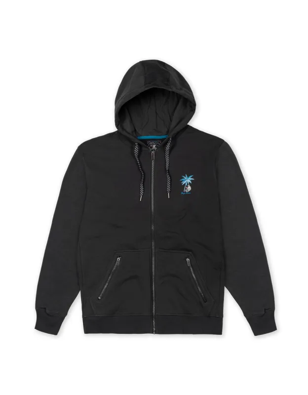 SHADY CHARACTERS ZIP HOODIE - BLACK sold by Baja Llama