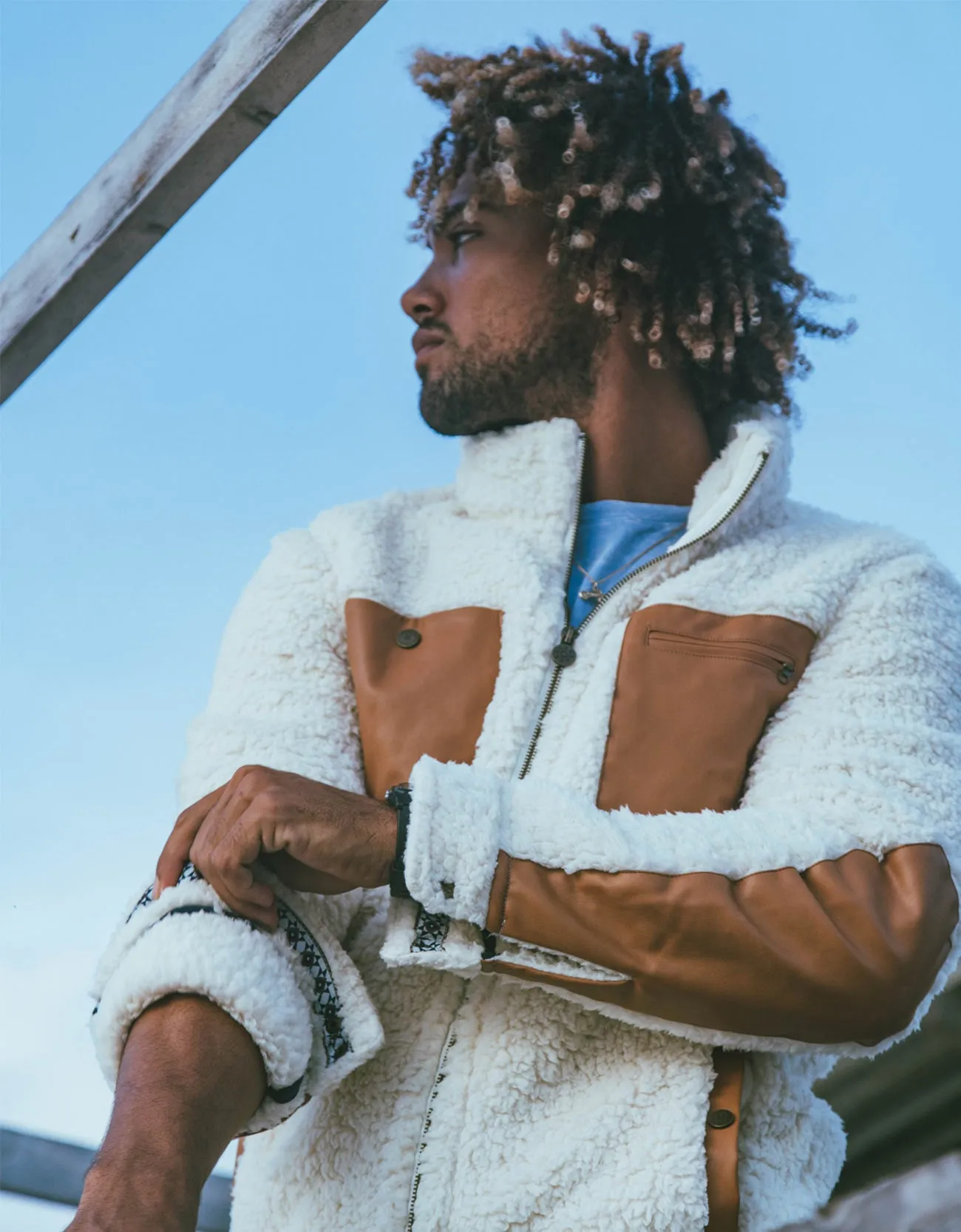 THE DEEP SHAG SHERPA - CREAM & TAN sold by Baja Llama product image thumbnail 2