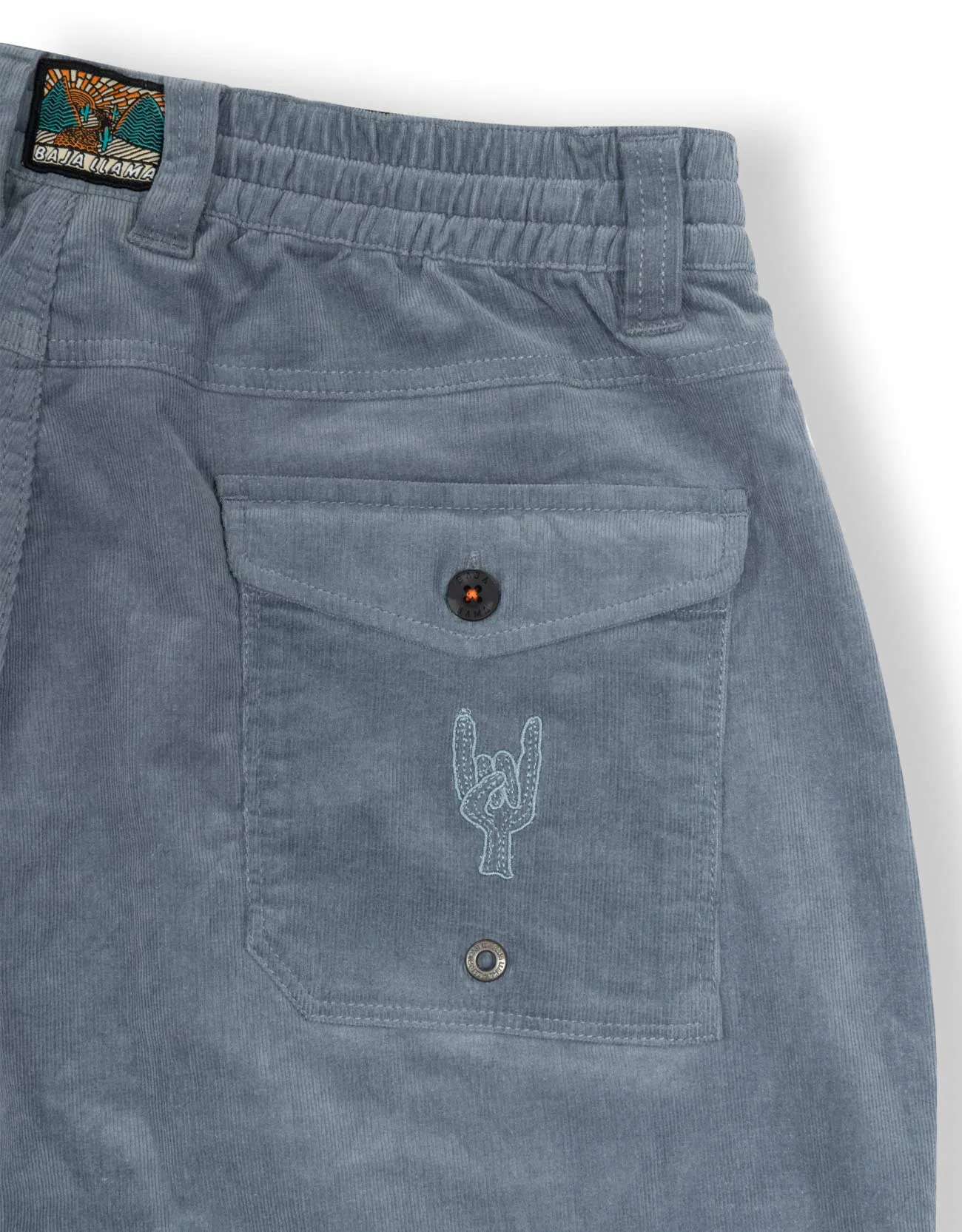 ARROYO - STEEL BLUE STRETCH CORDUROY WALK PANTS sold by Baja Llama product image thumbnail 4