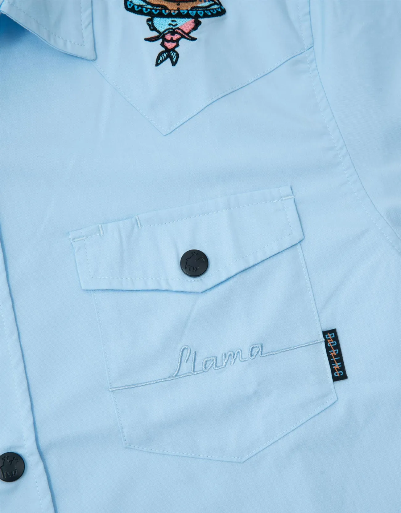 3 AMIGOS LIGHT BLUE - SNAP FRONT WESTERN sold by Baja Llama product image thumbnail 5