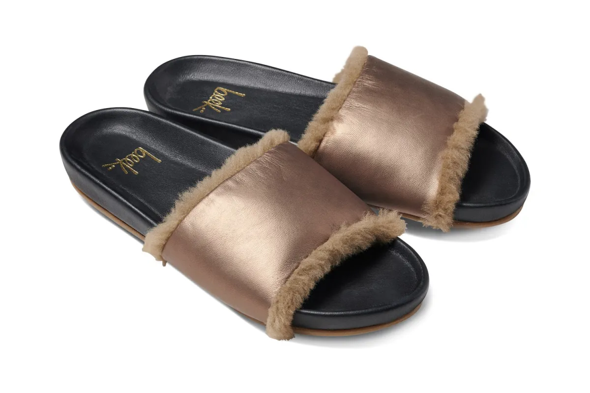 GALLITO SHEARLING - Mocha/Black sold by beek