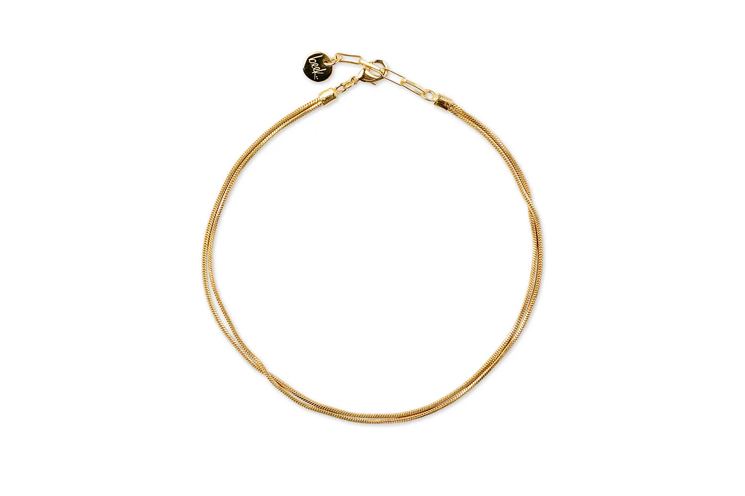 Double Chain Anklet - Gold sold by beek