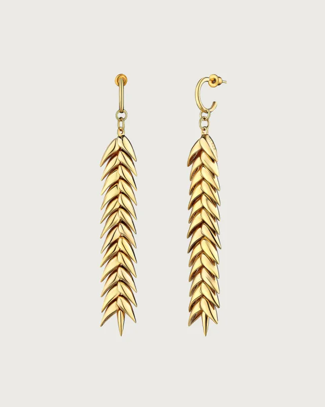 Довгі сережки Колоски made by Bevza